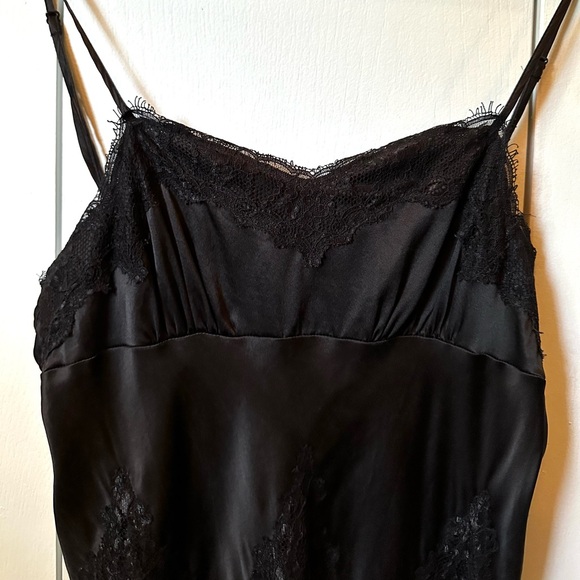 Victoria Secret Babydoll Slip Chemise in Black Silk SX - Picture 2 of 6